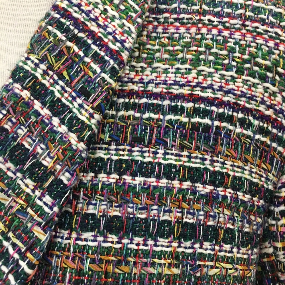 Anthro Rainbow Tweed Jacket Blazer Harlyn - Picture 4 of 8